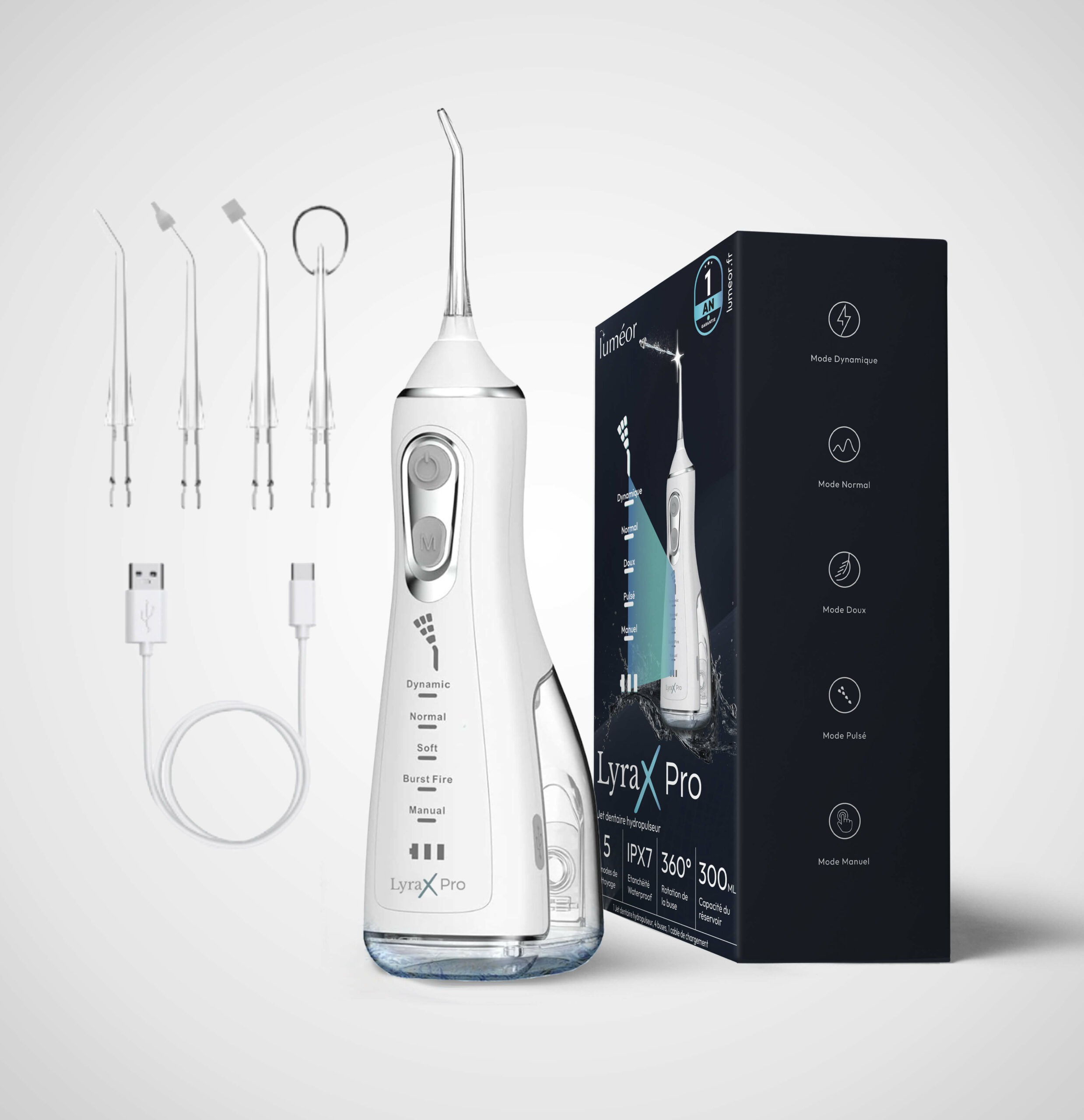 Jet Dentaire Hydropulseur lumeor LyraX Pro